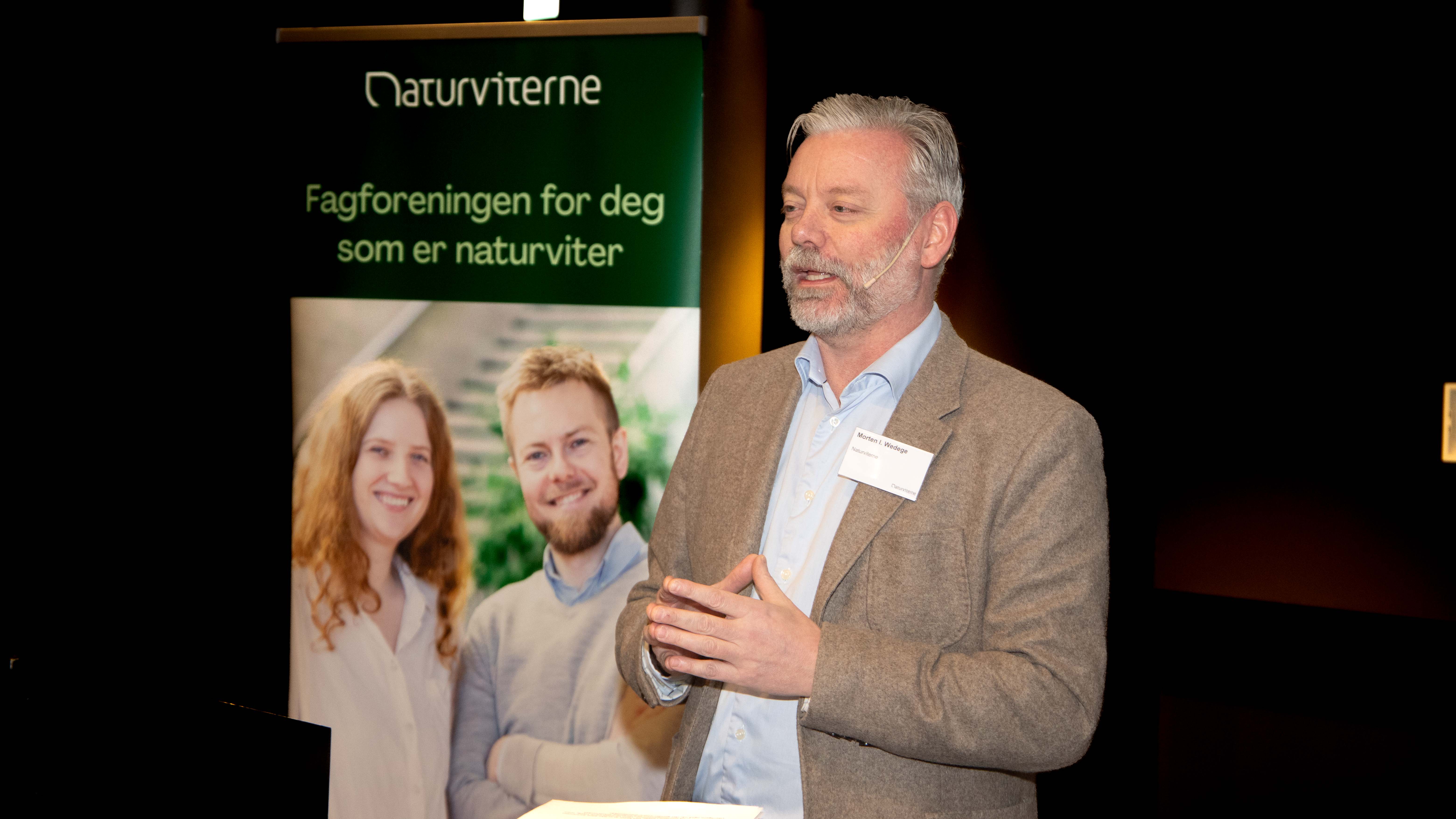 Morten Wedege åpner Naturviternes Tariffkonferanse 2024