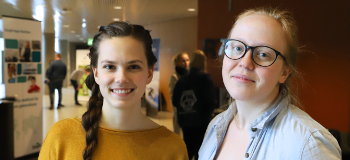 Anne Helene Sandsmark og Eva Marie Stirø er tilfredse deltakere på Karrieredagen VIVO.