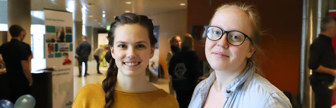 Anne Helene Sandsmark og Eva Marie Stirø er tilfredse deltakere på Karrieredagen VIVO.